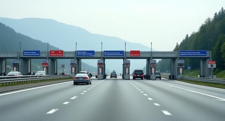 Mautstelle auf österreichischer Autobahn